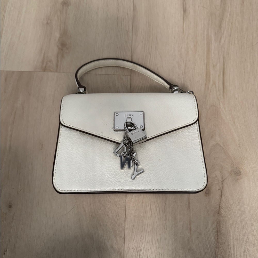 DKNY White Leather Crossbody Bag - Picture 2 of 6